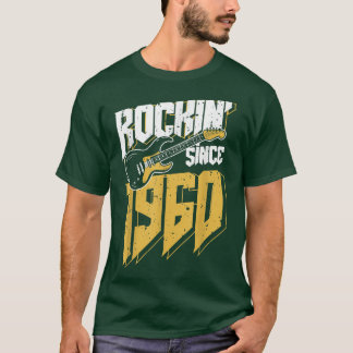 T-shirt Rockin' depuis 1960 Vintage Rock Music Fan 62th Bi