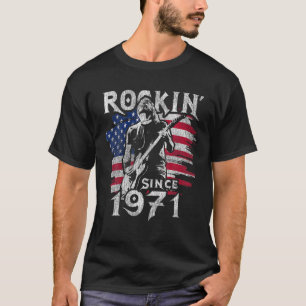 T-shirt Rockin' Depuis 1971 50E Anniversaire Dur 50 Ans
