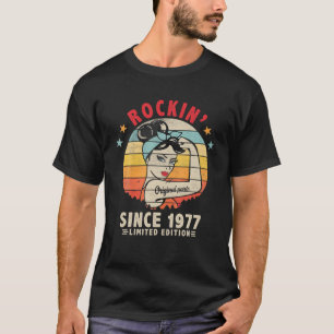 T-shirt Rockin' Depuis 1977 44E Anniversaire Rétro 44 Ans