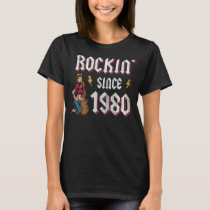 T-shirt Rockin depuis 1980 Rock Music 42e anniversaire