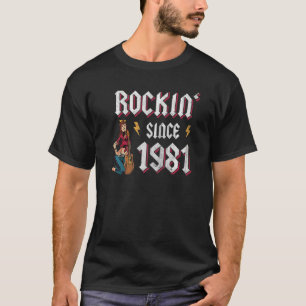 T-shirt Rockin depuis 1981 Rock Music 41e anniversaire