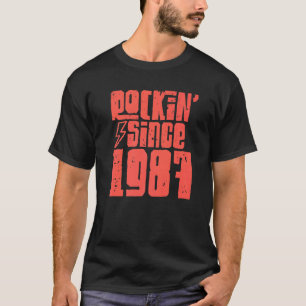 T-shirt Rockin depuis 1987 Classic Vintage Rock Music 1987