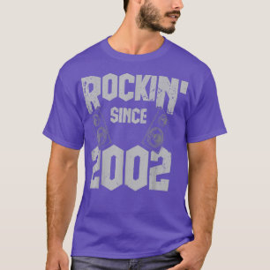 T-shirt Rockin' depuis 2002 Fan de musique rock vintage 20