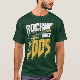 T-shirt Rockin' depuis 2005 Vintage Rock Music Fan 17th Bi