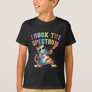 T-shirt Rockin' I Rock The Spectrum Autisme Maman Papa Mot