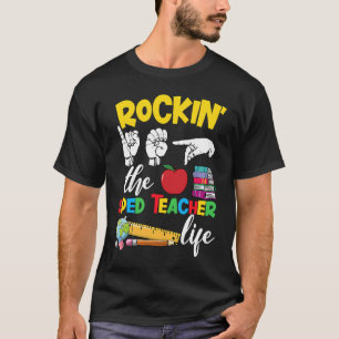 T-shirt Rockin' IEP The Spencer Enseignant Vie Main Sign L