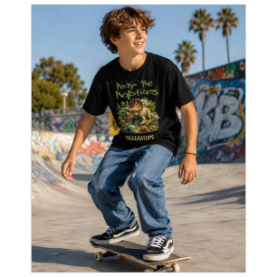 T-Shirt Rockin’ les Reptiles Triceratops Dinosaure