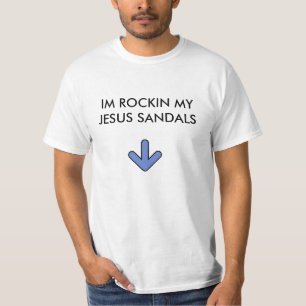 T-shirt Rockin ma pièce en t de sandales de Jésus