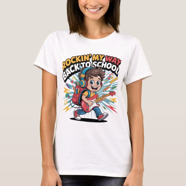 T-shirt Rockin’ My Way Back to School Kid (Devant)
