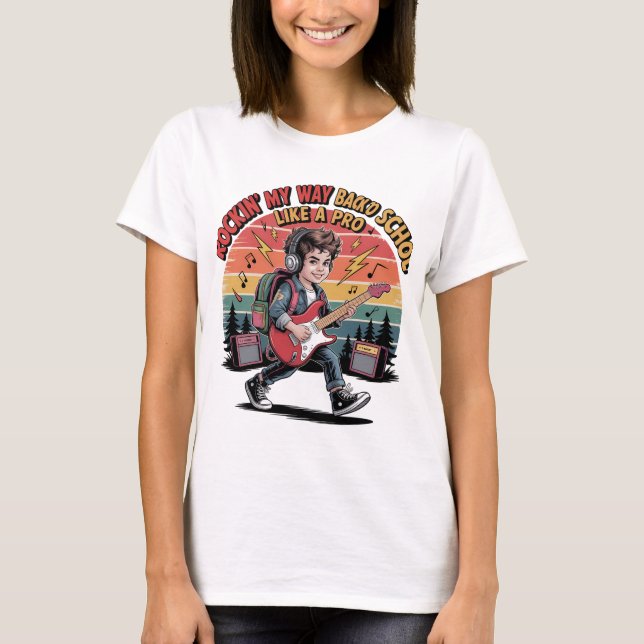 T-shirt Rockin' Retour à l'école comme un pro (Devant)