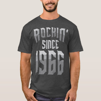 T-shirt Rockin' Since 1966 Vintage Rock Music Fan 56th Bir