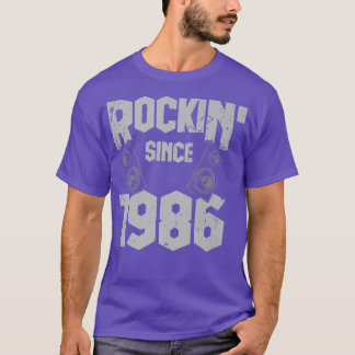 T-shirt Rockin' Since 1986 Fan de musique rock vintage 36e