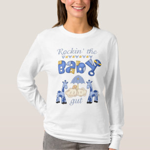 T-shirt Rockin' the Baby Gut Long Sleeve in Blue
