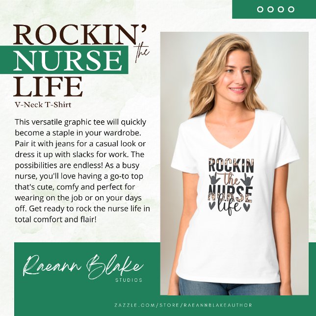 T-shirt Rockin the Nurse Life (Créateur téléchargé)