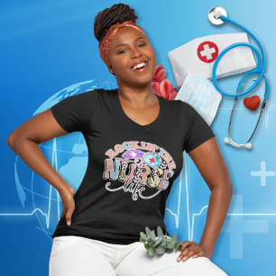 T-shirt Rockin' The Nurse Life Retro Super