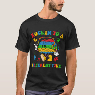 T-shirt Rockin To Different Tune Autism Awareness Garçons