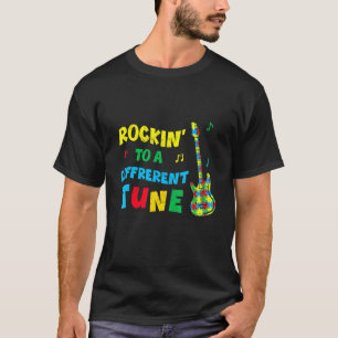 T-shirt Rockin 'To Different Tune Guitare Sensibilisation 