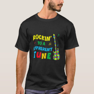 T-shirt Rockin 'To Different Tune Guitare Sensibilisation 