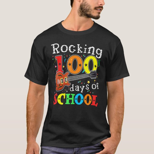 T-shirt Rocking 100 Days Of School Happy 100th Day Of Scho (Devant)