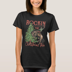 T-shirt Rocking Around The Christmas Tree Cowboy de Noël