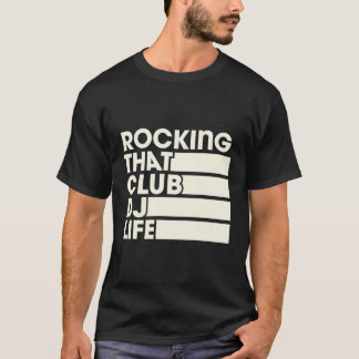 T-shirt Rocking Ce Club Dj Life Retro Style Turnetto