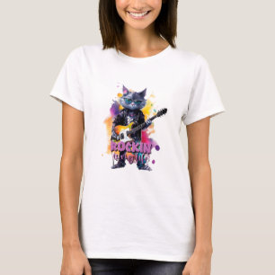 T-shirt Rocking Est Ma Vie Kitty