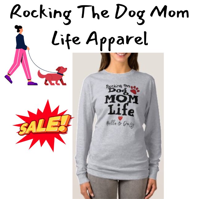 T-shirt Rocking The Chig Maman Vie CHIEN NOM Empreinte de  (Rocking The Dog Mom Life Sweatshirt)