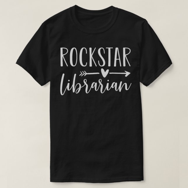 T-shirt RockLibrarian Cute School Library Don de l'enseign (Design devant)