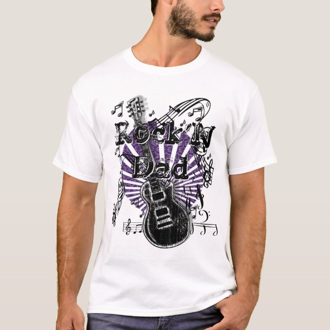 T-shirt Rock'N Dad - Cadeau pour papa (Devant)