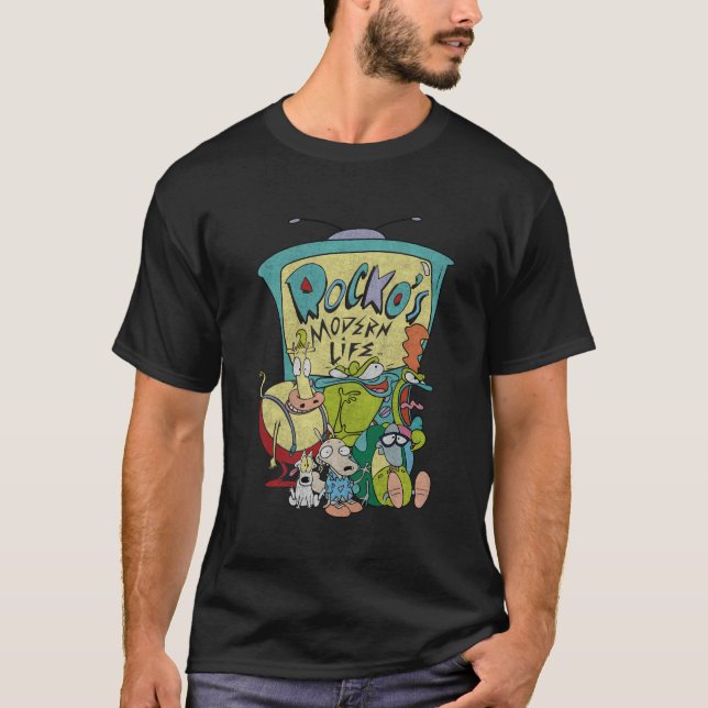 T-shirt Rockos Modern Life Group Shot Crewneck S (Devant)