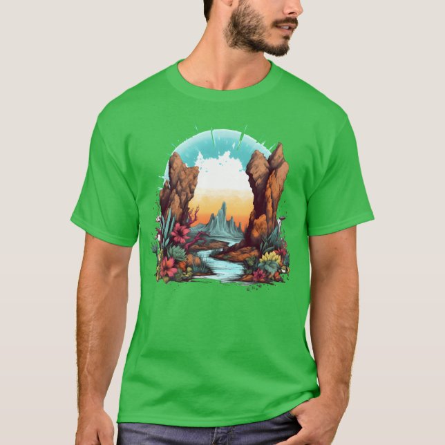 T-shirt Rocks and Flowers girl (Devant)