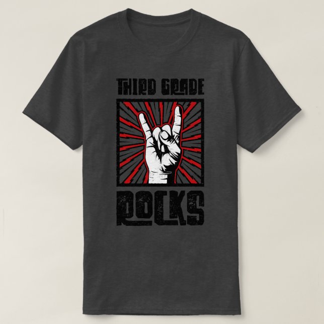 T-shirt Rocks de 3e année Red Barn USA (Design devant)