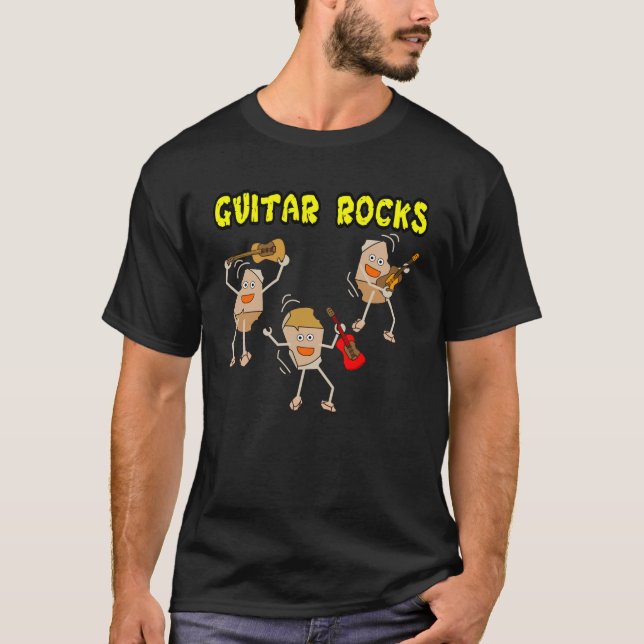 T-shirt Rocks de guitare (Devant)