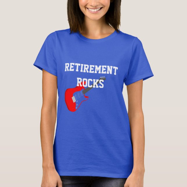 T-shirt Rocks de retraite avec guitare (Devant)