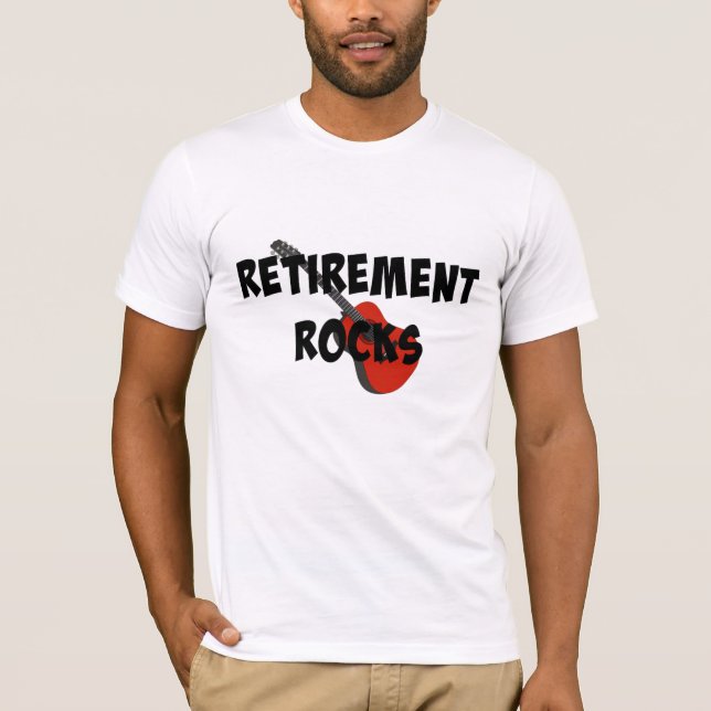 T-shirt Rocks de retraite, Guitare rouge (Devant)