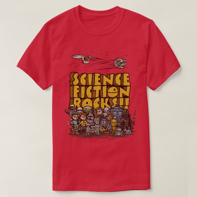 T-shirt Rocks de science-fiction (Design devant)
