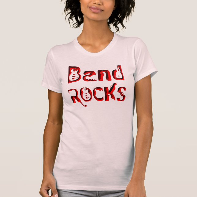 T-shirt Rocks Red Band en rouge (Devant)