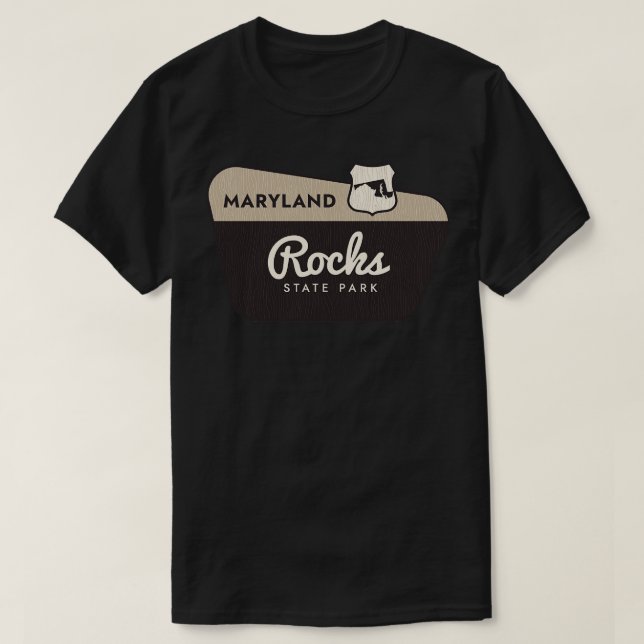T-shirt Rocks State Park Maryland Affiche de bienvenue (Design devant)