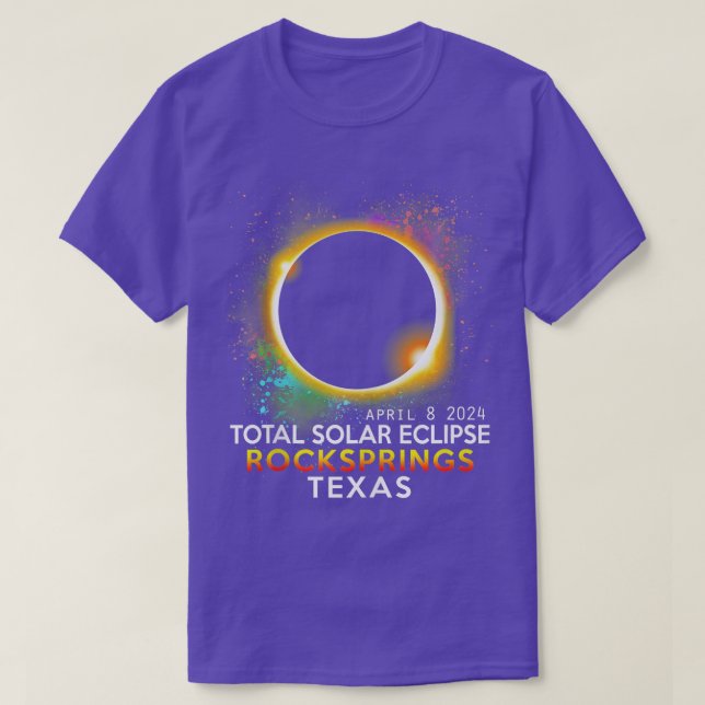 T-shirt Rocksprings Texas Totalité Total Éclipse solaire A (Design devant)