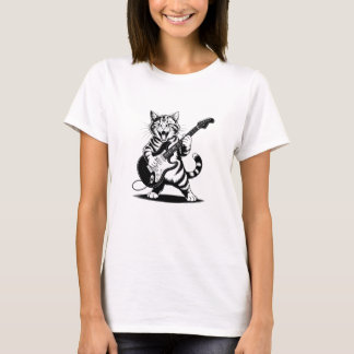 T-shirt Rockstar Cat Guitar Solo – Funny Music Lover Gift