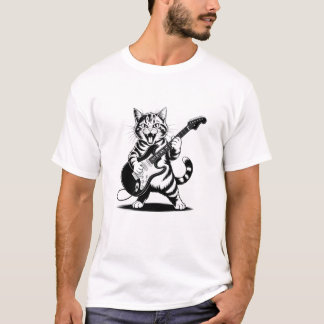 T-shirt Rockstar Cat Guitar Solo – Funny Music Lover Gift