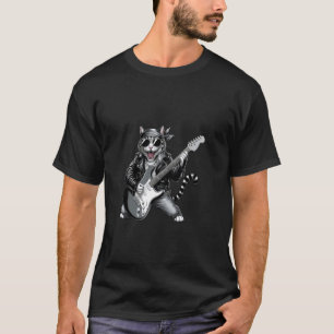 T-shirt Rockstar Chat Guitariste Bande Cool Musique Amoure