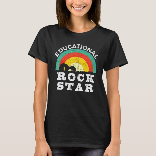 T-shirt Rockstar Éducatif Faites du Bruit Enseignants (Devant)