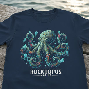 T-Shirt Rocktopus, Tee Octopus Vie Marine & Musiqu