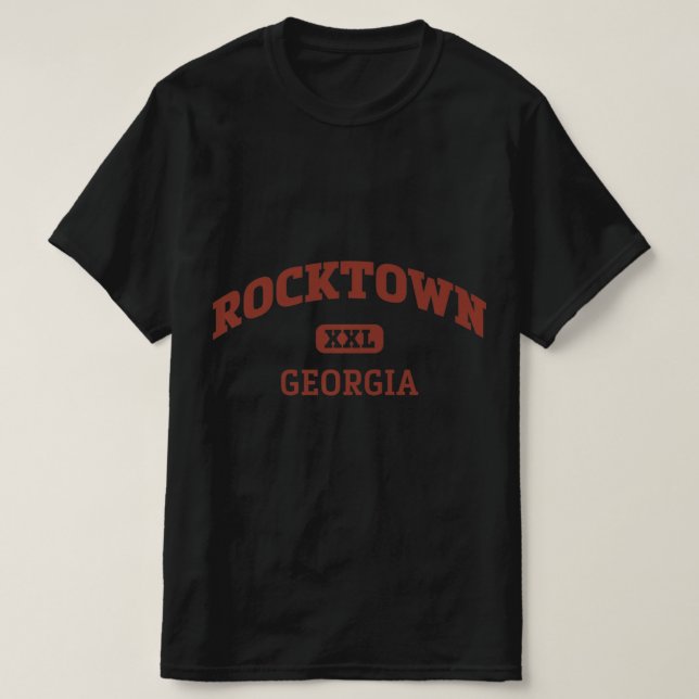 T-shirt Rocktown College Style Rock Escalade Area Design (Design devant)