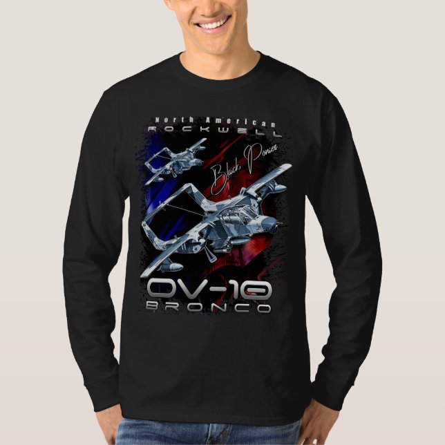 T-shirt Rockwell OV-10 Bronco Light Attack & Observation A (Devant)
