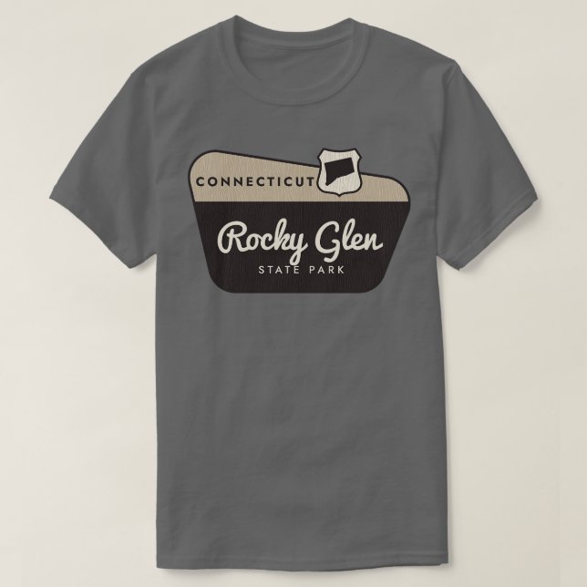 T-shirt Rocky Glen State Park Affiche de bienvenue Connect (Design devant)
