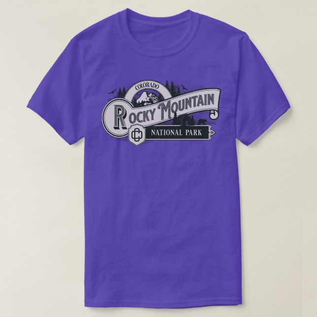 T-shirt Rocky Mountain Colorado Parc national Outrs Backpa (Design devant)