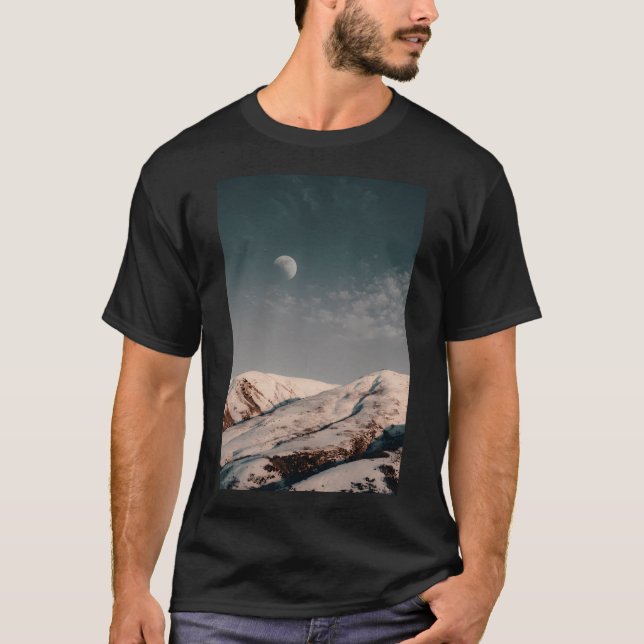 T-shirt Rocky Mountain Snow Under The Moon Active (Devant)