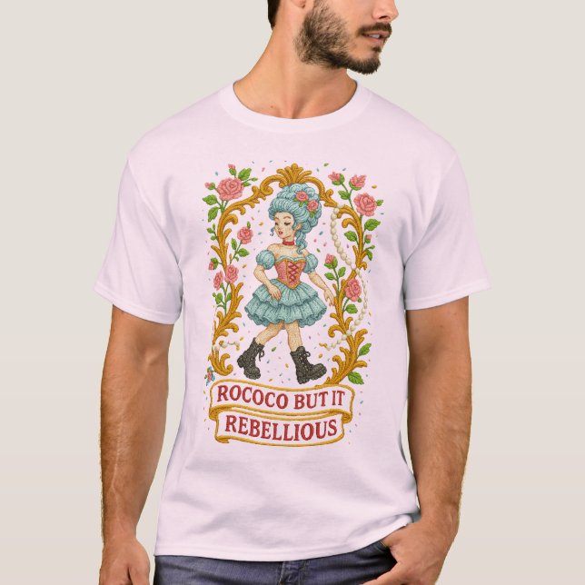 T-shirt Rococo Mais Le Rendre Rebellieux" Esthétique (Devant)